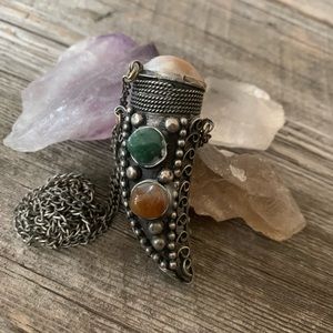 Jewelled Horn Necklace